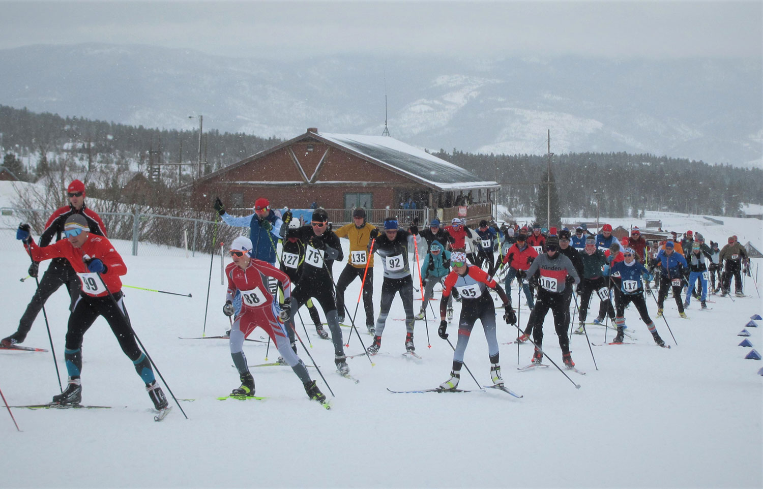 Snow Mountain Stampede 50k Skate race start