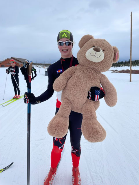 Elna Krisstensson took home the big Teddy Bear for the Kid’s 3K